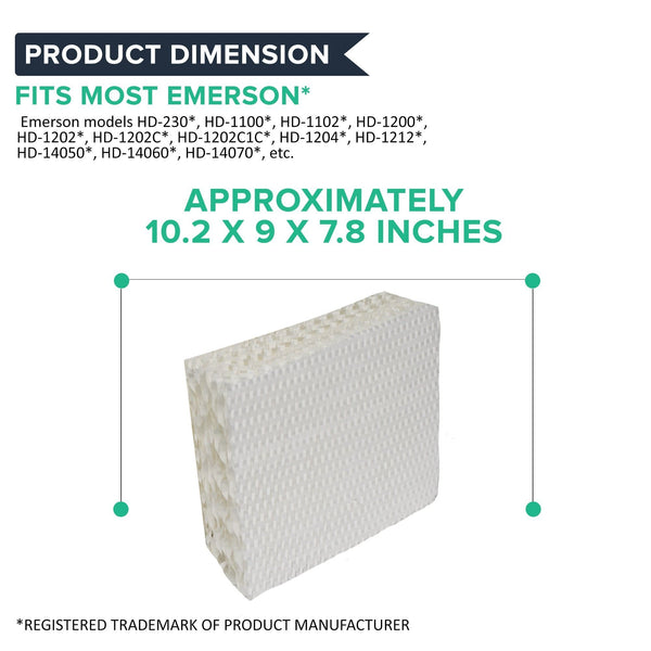 Replacement Humidifier Wick Filters, Fits Kenmore & Emerson, Compatible with Part HDC-12 & 14911