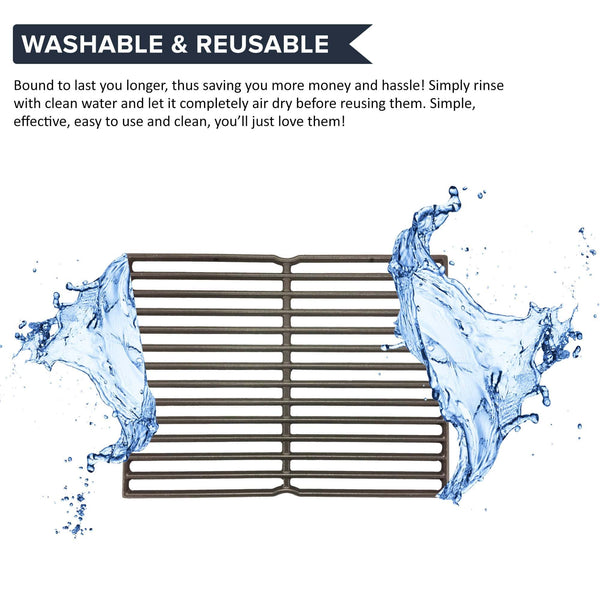 2pk Replacement Long Lasting Cooking Grate, Fits Weber Grills, Compatible with Part 7522, 15 x 11.3 x 0.5