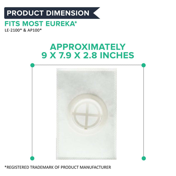 8pk Replacement Filter Cartridges, Fits Electrolux Aerus AP100 Series, Compatible with Part LE-2100