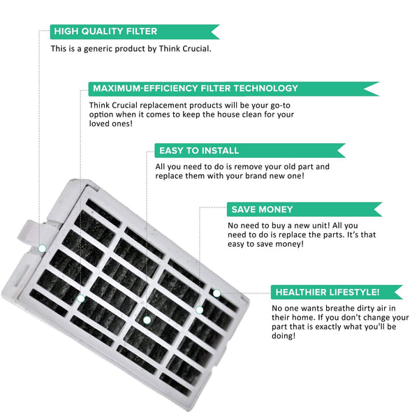 Replacement Refrigerators Air Filter, Fits Whirlpool Air1, Compatible with Part W10311524, 2319308 & W10335147