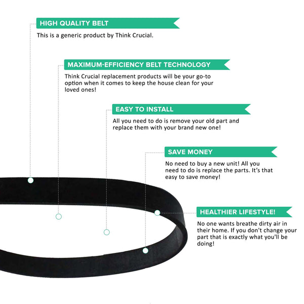 4pk Replacement Style 7, 9, 10 & 12 Belts, Fits Bissell CleanView, Momentum & More, Compatible with Part 32074 & 3031120