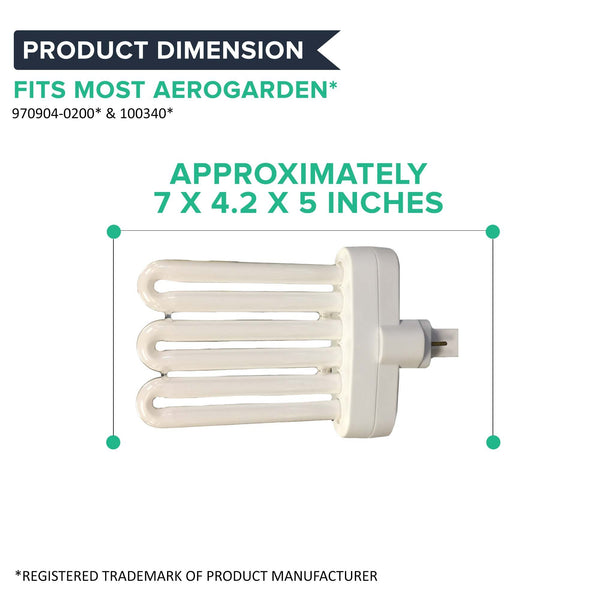 Replacement Type B CFL Light Bulb, Fits Miracle-Gro AeroGarden, Compatible with Part 970904-0200 & 100340