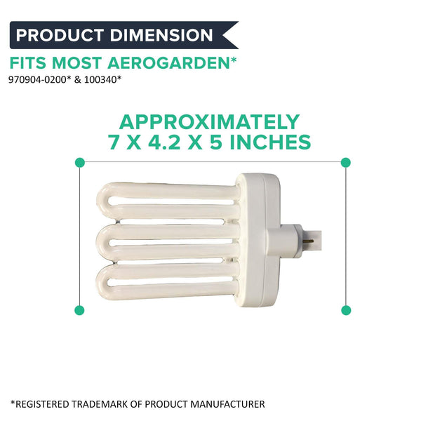 Replacement Type B CFL Light Bulbs, Fits Miracle-Gro AeroGarden, Compatible with Part 970904-0200 & 100340