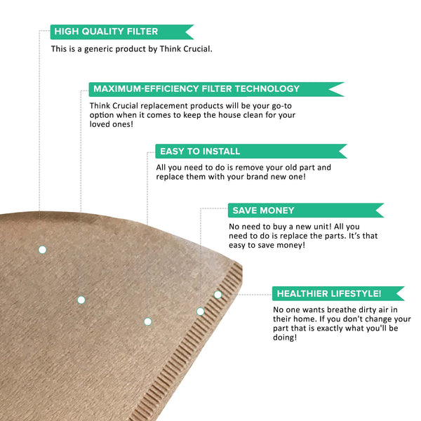 200PK Unbleached Natural Brown Paper #2 Coffee Filters