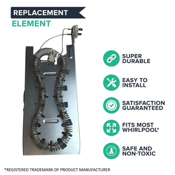 Replacement Dryer Heating Element, Fits Whirlpool, Compatible with Part 3387747, 8527865 & AP2947033