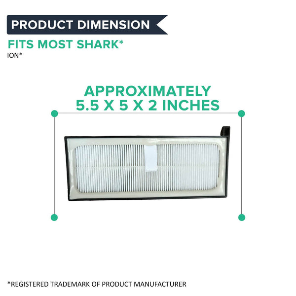 2 Replacement Filters for Shark Ion Robot Vacuum, Compatible With RV700 RV720 RV750 RV750C & RV755 Models