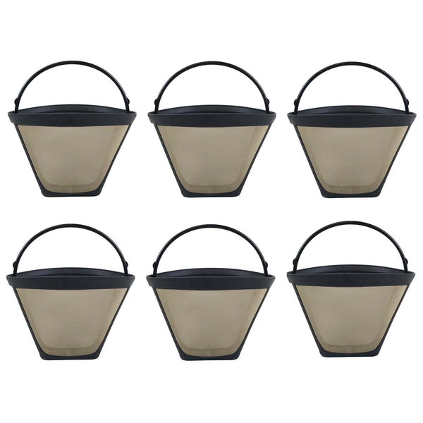 Crucial Coffee Cone Filter Replacement Part For Coffee Filter No. 4 - Compatible With Black & Decker, Braun, Cuisinart, Hamilton Beach, Krups, Mr. Coffee, Norelco, Proctor Silex (6 Pack)