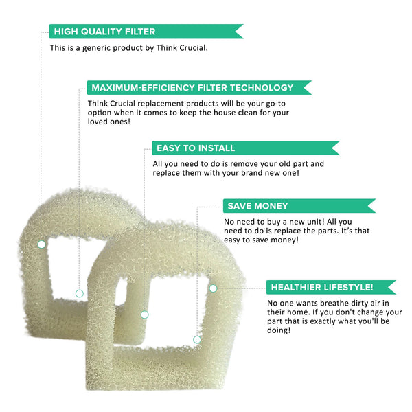 8pk Replacement Foam Pre Filters, Fits Drinkwell 360, Lotus, Avalon, Pagoda & Sedona Pet Fountains
