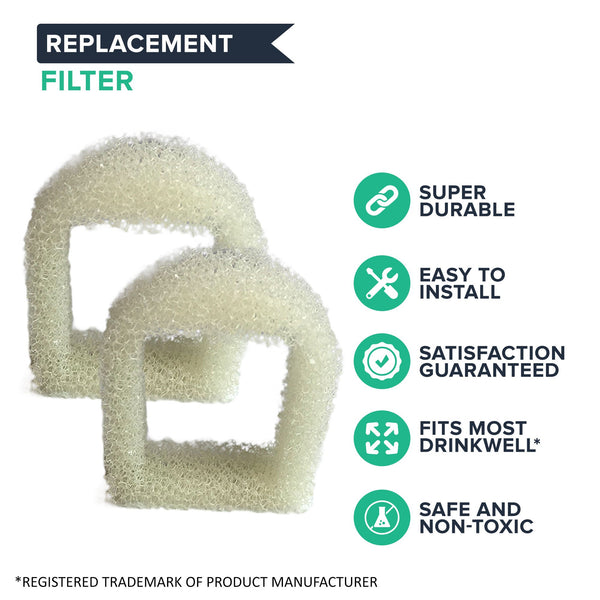 8pk Replacement Foam Pre Filters, Fits Drinkwell 360, Lotus, Avalon, Pagoda & Sedona Pet Fountains