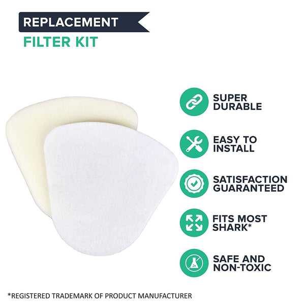 Shark 113FFJ Hose HEPA Foam and Felt FIlters XFF350 XHF350