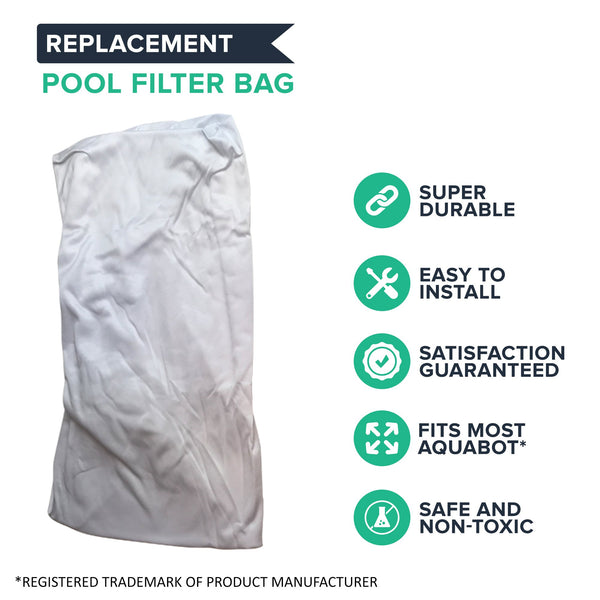 3pk Replacement Filter Bags, Fits Aquabot Pool Cleaners, Compatible with Par 8111 & 8101