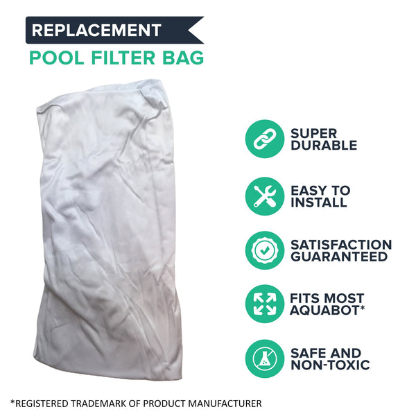 2pk Replacement Filter Bags, Fits Aquabot Pool Cleaners, Compatible with Part 8111 & 8101