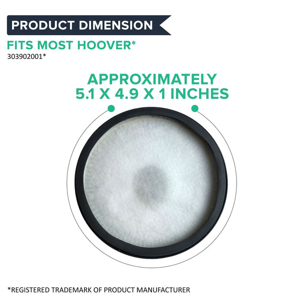 Replacement Air Model Filter Kit Includes: 1 HEPA Style Filter & 1 Primary Filter, Fits Hoover, Compatible with Part 303902001 & 303903001