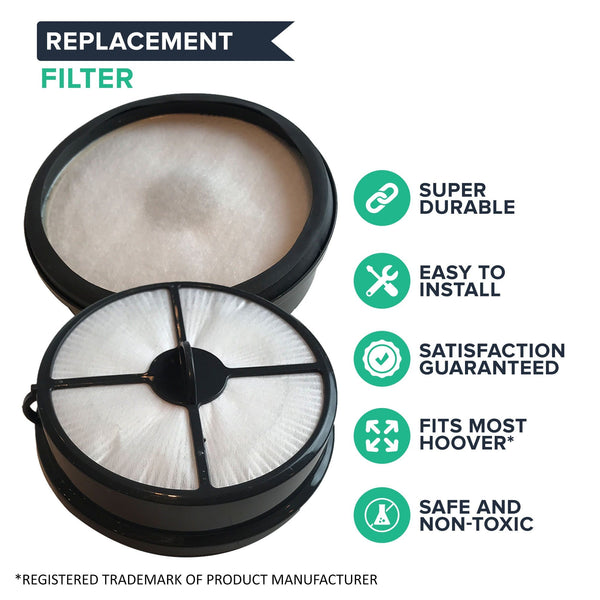 Crucial Vacuum Filter Replacement Parts Compatible With Hoover Part # 303902001 - Fits Hoover WindTunnel Air HEPA Style Filter Fits Model UH70400 - Ideal For Home, Vacuums Filters Use