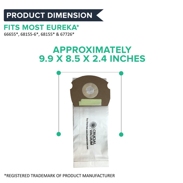 9pk Replacement Bags, Fits Eureka AS AirSpeed, Compatible with Part 66655, 68155-6, 68155, 67726 & 84404