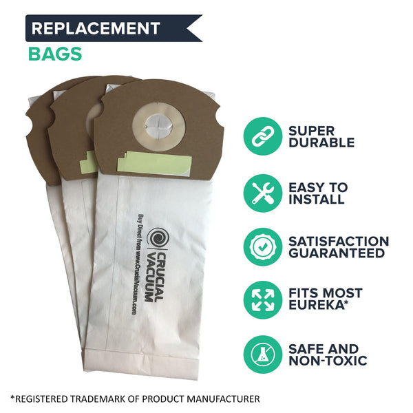Replacement Bags, Fits Eureka AS AirSpeed, Compatible with Part 66655, 68155-6, 68155, 67726 & 84404
