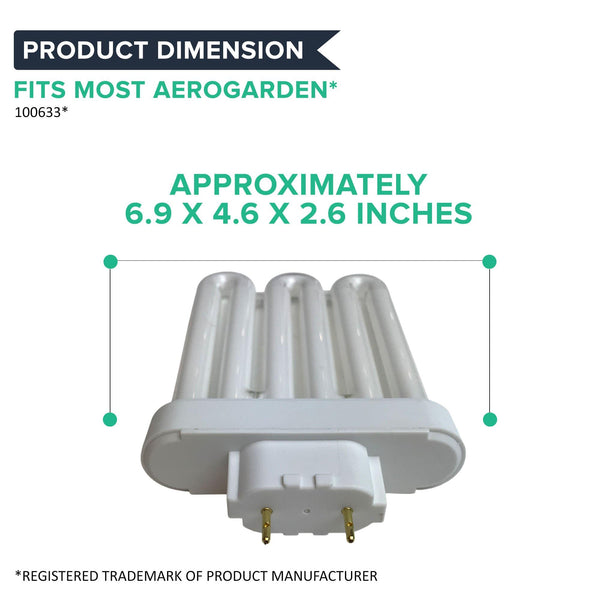 Replacement Type A CFL Light Bulb, Fits Miracle-Gro AeroGarden, Compatible with Part 100633