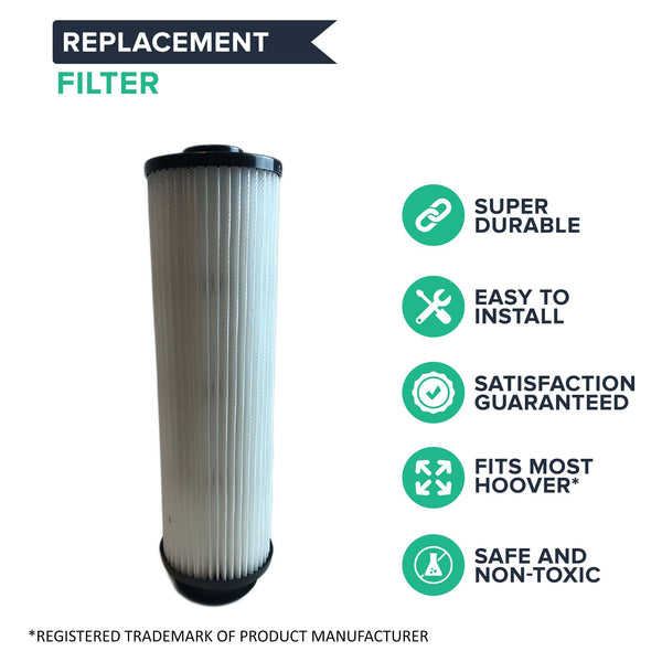 Crucial Vacuum Filter Replacement Parts Compatible With Hoover Part # 471062, 40140201, 43611042, 42611049, F923 - Fits Hoover Windtunnel Bagless HEPA Style Filter - Perfect Filters - Bulk (3 Pack)
