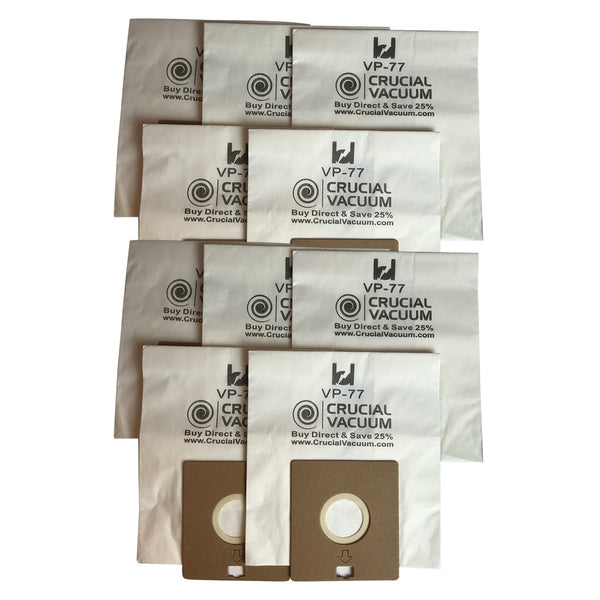 10pk Replacement Vacuum Bags, Fits VP-77 Bissell, Compatible with Part 203-2026, 32023 & 32115
