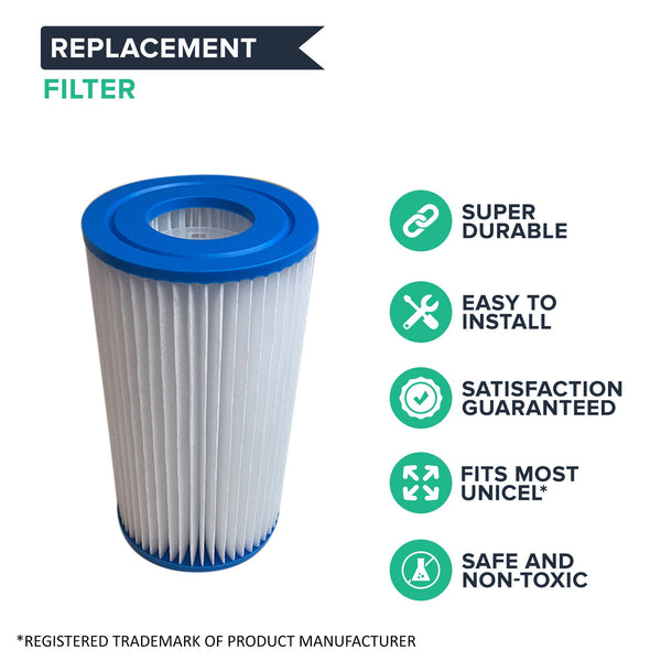2pk Replacement Pool Filters, Fits Filbur FC-3710, Pleatco PC7-120, Unicel C-4607
