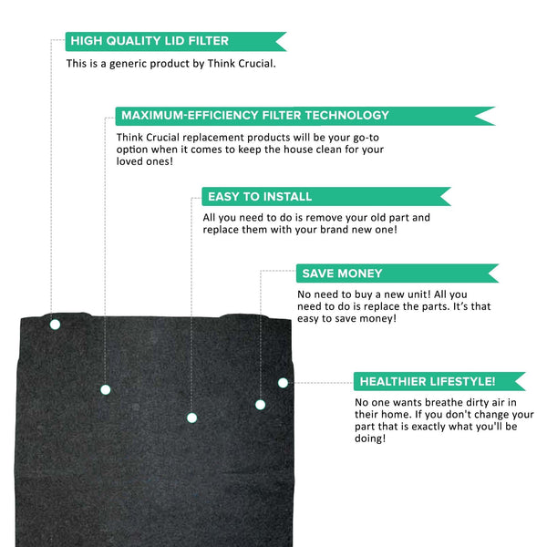 8pk Replacement Carbon Pre Filters, Fits Whirlpool AP300, AP350, AP450 & AP510 Air Purifiers, Compatible with Part 8171434K