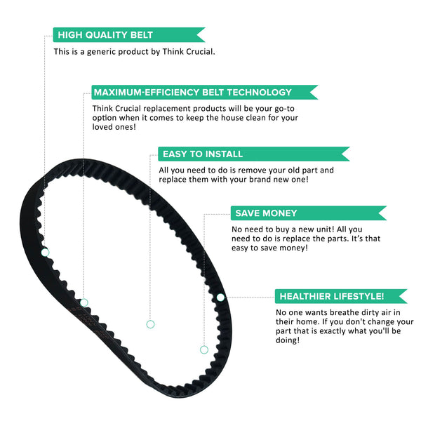 Crucial Vacuum 4 Replacement for Kenmore UB-11 Drive Belts, Compatible With Part # 1860140600 (4 Pack)