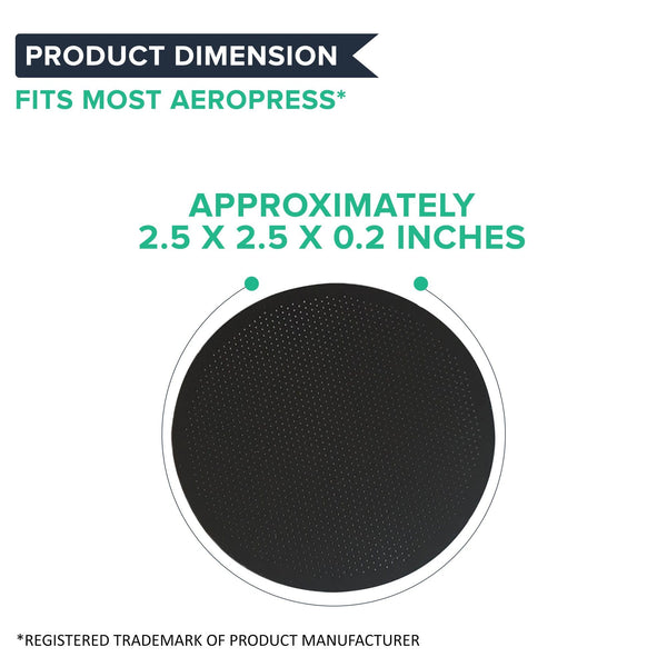 Think Crucial Replacement Coffee Filter - Compatible with Aerobie Aeropress Stainless Steel Coffee Part # 81R24, Fits All Aerobie Aeropress Coffee and Espresso Extraction Models - (3 Pack)