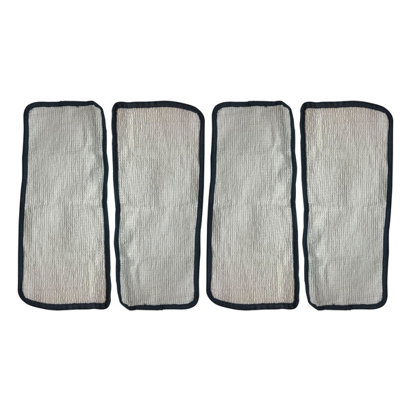4pk Replacement Deluxe Magic Cloth Pads, Fits Eureka Enviro Steamer, Washable & Reusable, Compatible with Part 60978, 60980 & 66996