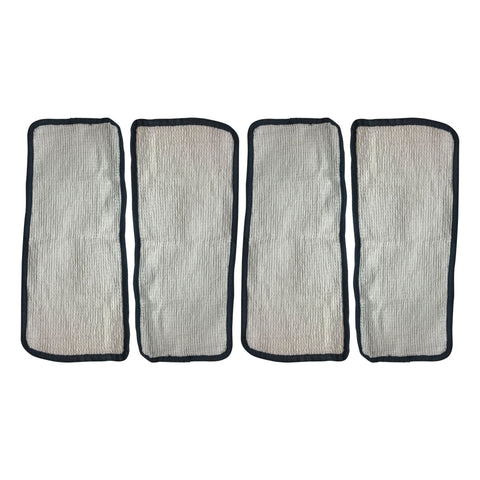 4pk Replacement Deluxe Magic Cloth Pads, Fits Eureka Enviro Steamer, Washable & Reusable, Compatible with Part 60978, 60980 & 66996
