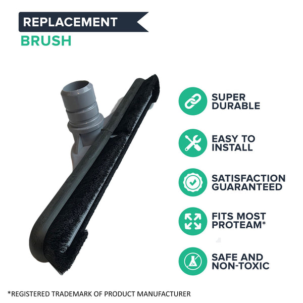 Replacement Vacuum Floor Brush Tool, Fits Proteam 1-1/2 in (32mm) Fitting, Compatible with Part 100144