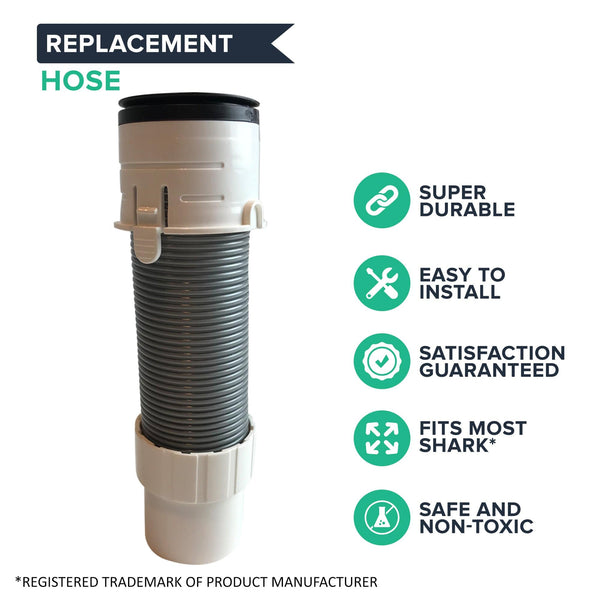 Crucial Vacuum Floor Nozzle Hose Replacements - Compatible with Shark Part 156FFJ - Fit Models Shark Navigator Lift-Away Pro NV355 NV356E NV357 NV370 NV350 NV352 NV355 NV356 NV356E NV357 (1 Pack)