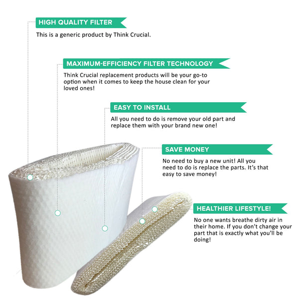 Crucial Air Replacements for Honeywell HC-14 Humidifier Filter Fits HCM3500, HM3600 & HCM-6000, Compatible With Part # HC14