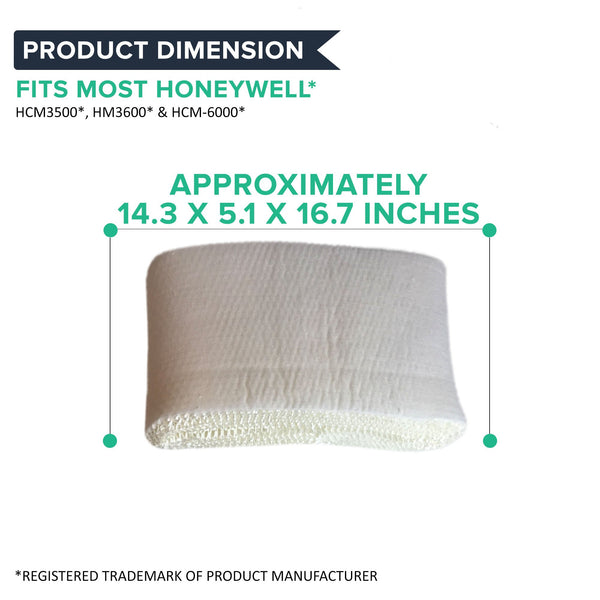 Crucial Air Replacements for Honeywell HC-14 Humidifier Filter Fits HCM3500, HM3600 & HCM-6000, Compatible With Part # HC14