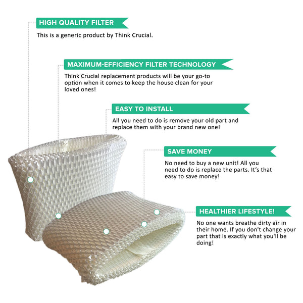 Replacement Humidifier Filter, Fits Honeywell HC-888 HCM & DH Series Humidifiers