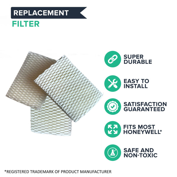 Crucial Air Filter Replacement Parts Compatible With Honeywell Part # AC-813, D13-C, D-13 - Fits Honeywell HCM-525 Humidifier Wick Filters - Simple Easy Use For Home Vacuum - (6 Pack)