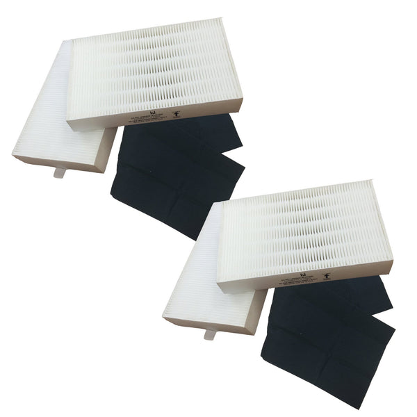 2pk Replacement Carbon Filter & 4 R Air Purifier Filter Kit, Fits Honeywell, Compatible with Part HRF-ARVP
