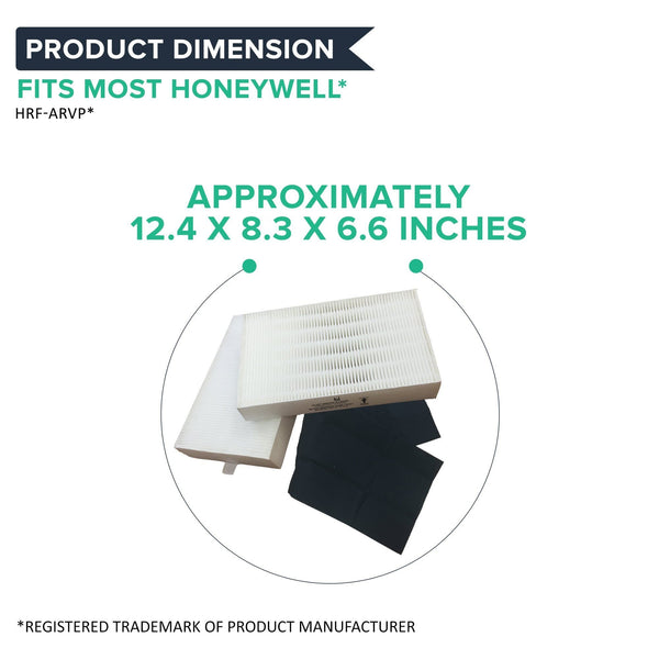 Replacement Carbon Filter & R Air Purifier Filter Kit, Fits Honeywell, Compatible with Part HRF-ARVP