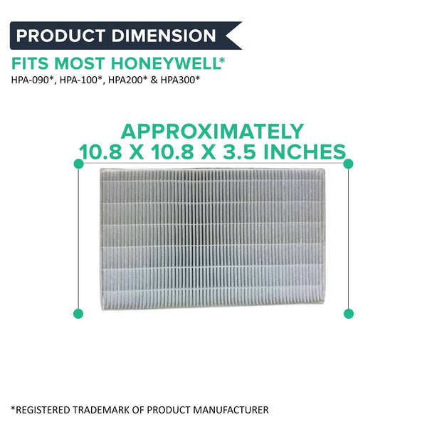 Replacement Air Purifier Filters, Fits Honeywell HRF-R2 HPA-090, HPA-100, HPA200 & HPA300 Series