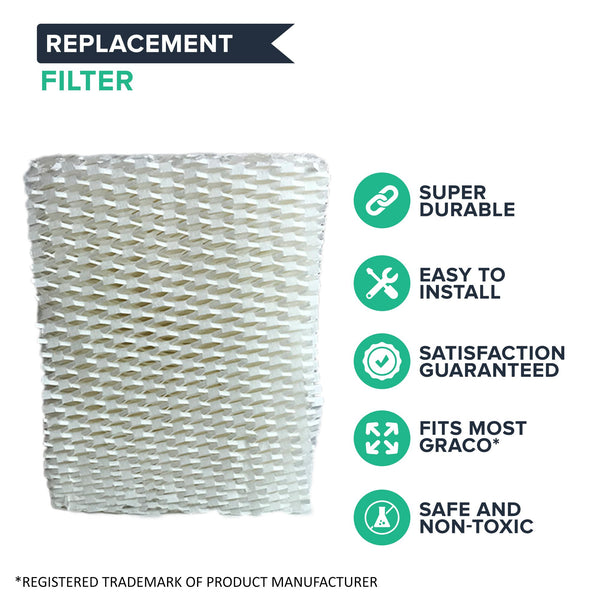 Think Crucial 3 Replacements for Graco 1.5 Gallon Humidifier Filter Fits 2H00 & TrueAir 05510, Compatible With Part # 2H01