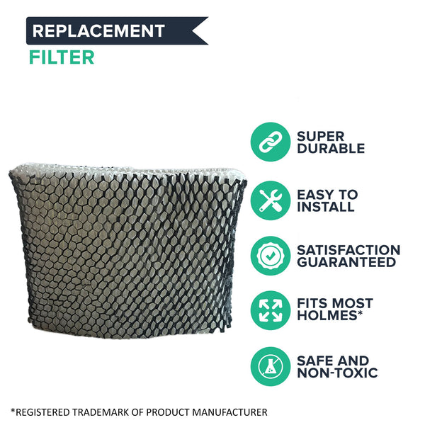 Crucial Air Humidifier WIck Filter Replacement Part # HWF64 Filter B - Compatible With Holmes Air Filters Model HM1761, HM1645, HM1730, HM1745, HM1746, HM1750, HM2200, HM2220, SCM1746 - Bulk (6 Pack)