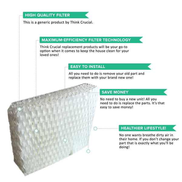 6pk Replacement Wick Filters, Fits Robitussin Humidifiers, Compatible with Part AC-813 & D13-C