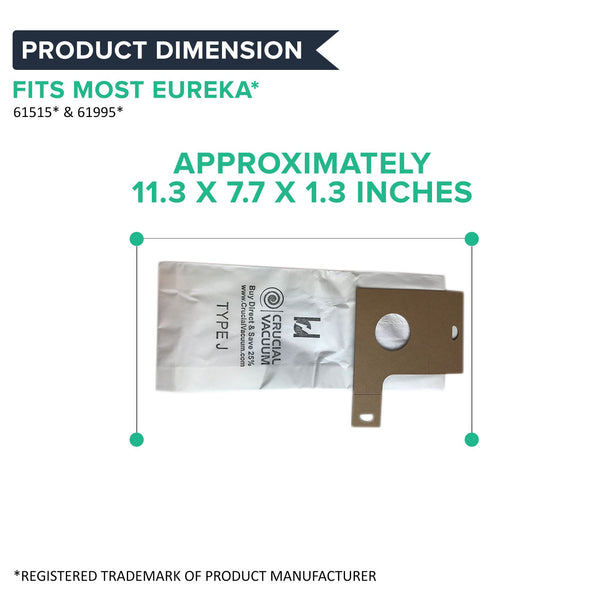 9pk Replacement J Bags, Fits Eureka, Compatible with Part 61515C-6