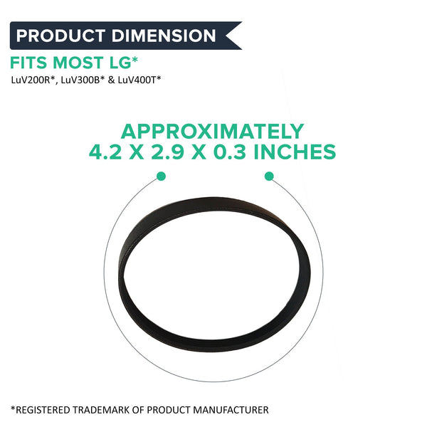 2pk Replacement Belts, Fit LG Kompressor LuV200R, Compatible with Part MAS61843401
