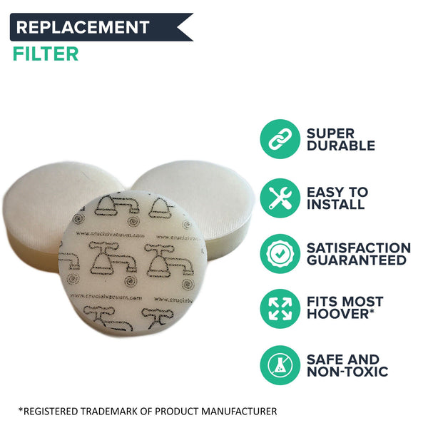 3pk Replacement Foam Filters, Fits Hoover Linx, Compatible with Part 902185003 & 562161003