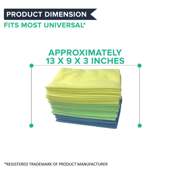 48PK Multi-Surface Microfiber Towel Cleaning Cloths, 16x12