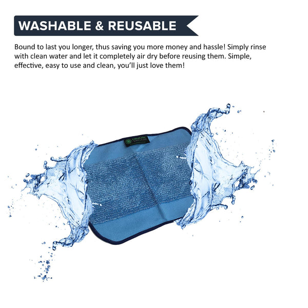 3pk Reusable Microfiber Cleaning Pads Perfect for us as Napkins & Paper Towels