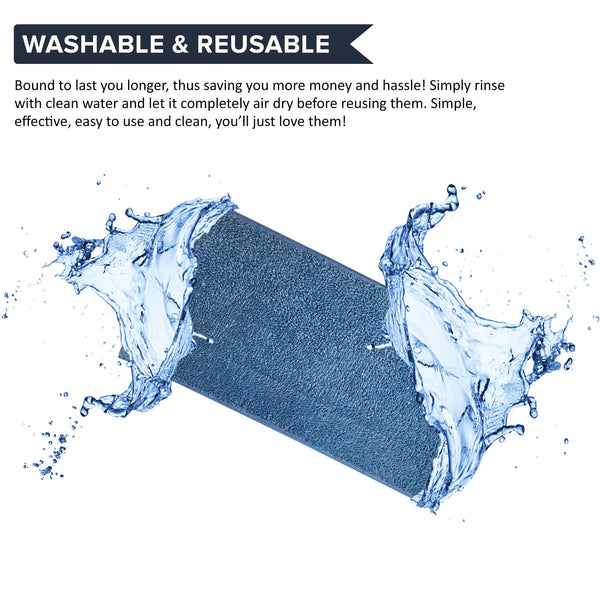 8pk Replacement Steam Mop Pads, Fits HAAN, Washable & Reusable, Compatible with Part RMF2, RMF2P, RMF2X, RMF4X, RMF4 & RMF-4