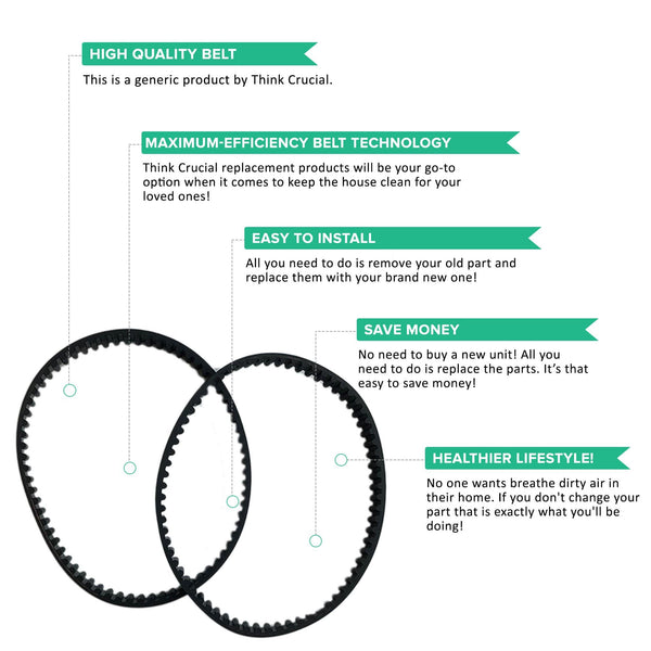 Replacement Belts, Fits Shark NV350, HV400 & NV500 Series