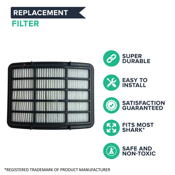 2pk Replacement HEPA Style Post Motor Filters, Fits Shark NV350 Navigator Lift-Away Series, Compatible with Part XHF350