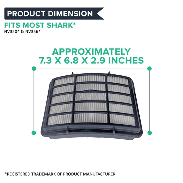 Replacement HEPA Style Filter, Foam & Felt Filter Kit, Fits Shark Navigator Lift-Away Series, Compatible with Part XHF350 & XFF350